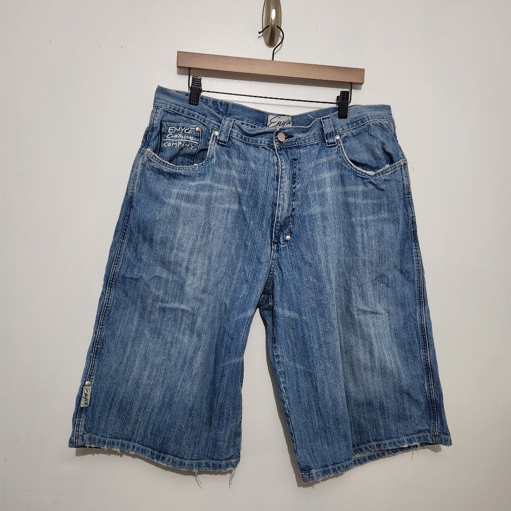 Enyce Jorts Size 38 Mens Jean Shorts Baggy Denim Y2K Streetwear Light Wash